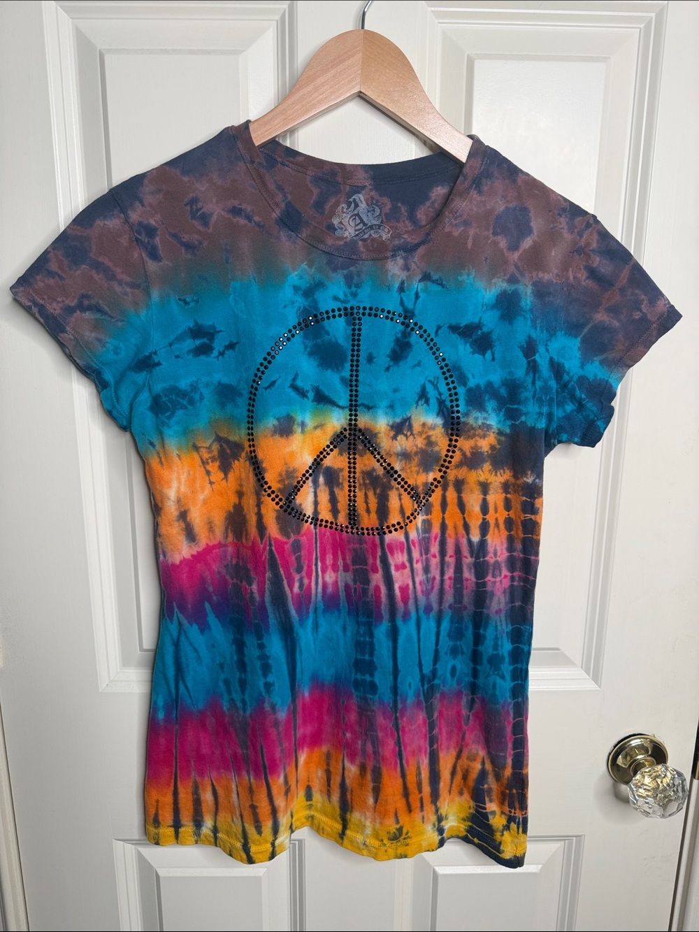 Vintage Awake Earthy Tones Tie-Dye Peace Graphic Tee